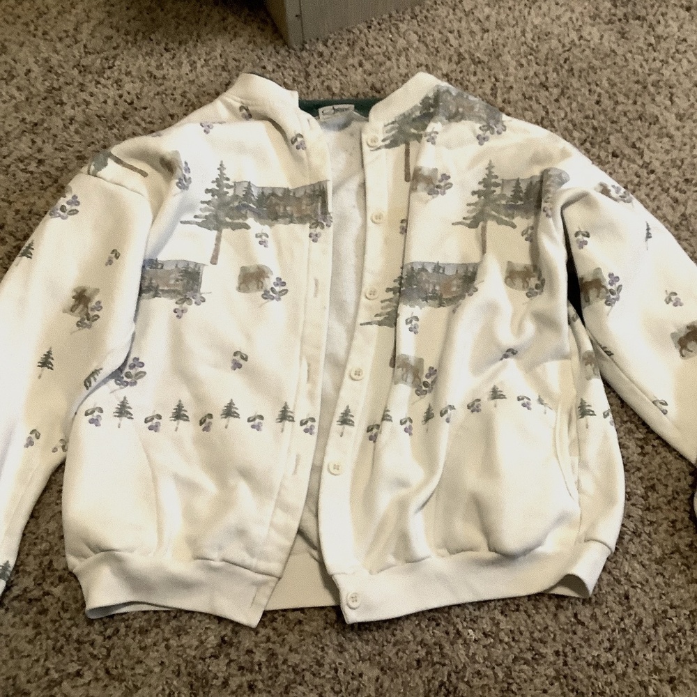 Wildlife printed cardigan